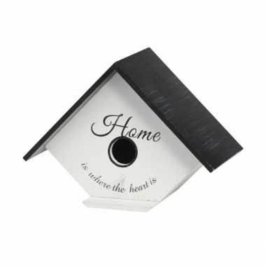 Wit vogelhuisje Home is where the heart is
