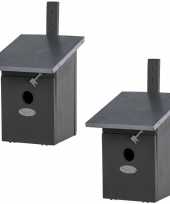 2x vogelhuisjes vogelhuisjes koolmees 33 cm 10203089