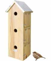 Houten vogelhuisje vogelhuisje mussenvilla 51 cm