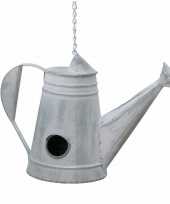 Vogelhuisje vogelhuisjes gieter zink 22 cm