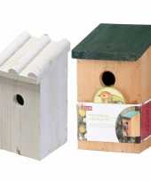 Vogelhuisjes vogelshuisjes set van 2x stuks voor tuinvogels 10282039
